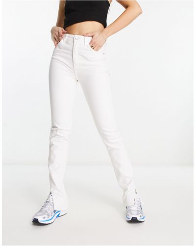 Bershka Bootcut Jeans - White