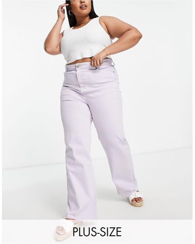 Yours Wide Leg Jeans - White