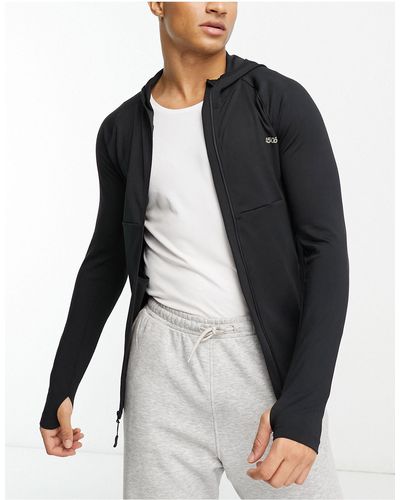 ASOS 4505 Icon Muscle Fit Training Hoodie With Quick Dry - Black