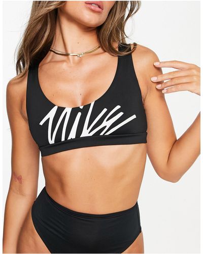 Nike Scoop Neck Bikini Top - Black