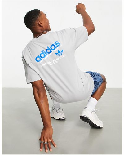 adidas Originals Athletic Club - T-shirt Met Logoprint - Grijs