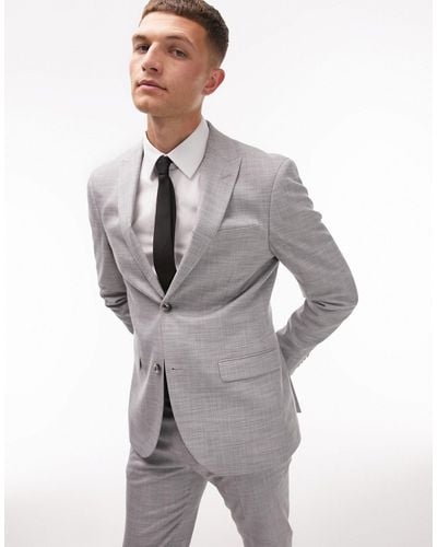 TOPMAN Skinny Suit Jacket - Gray