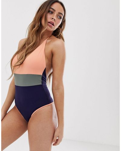 Tavik Color Block Swimsuit - Blue