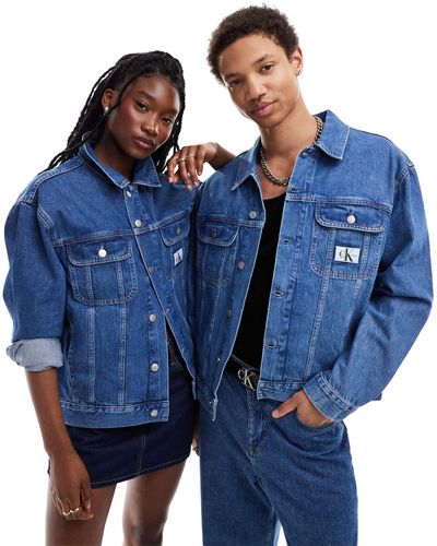 Calvin Klein Unisex 90's Denim Jacket - Blue