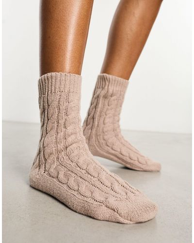 Hunkemöller Yuna - chaussettes cosy - sable - Neutre