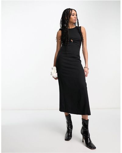 & Other Stories Cut-out Hardware Midi Dress - Black