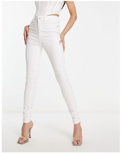 ASOS Jeans skinny push-up bianchi - Bianco