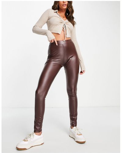 Jdy Leather Look leggings - White