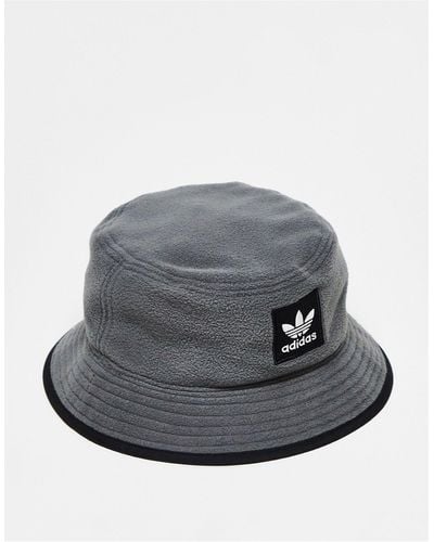 adidas Originals Fleece / Nylon Reversible Bucket Hat - Gray