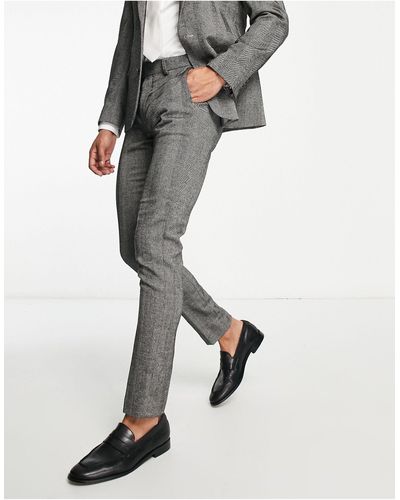 ASOS Skinny Wool Mix Suit Trouser - Grey