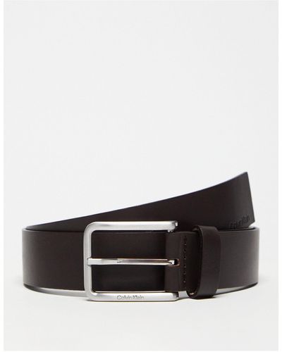 Calvin Klein Cintura da 35mm scuro - Bianco