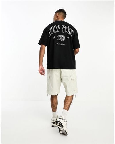 Pull&Bear T-shirt Met New York City - Zwart