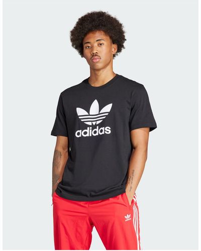 adidas Originals Adicolor - t-shirt à logo trèfle - Rouge