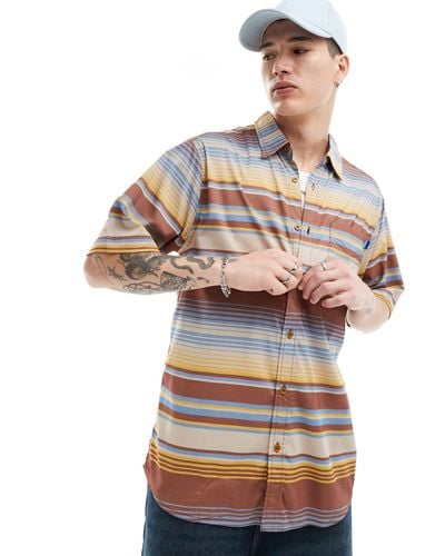 Kavu Short Sleeve Stripe Shirt - White