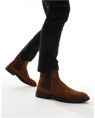 River Island Suede Chelsea Boot - Black