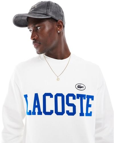 Lacoste Unisex Large Branded Sweatshirt - White