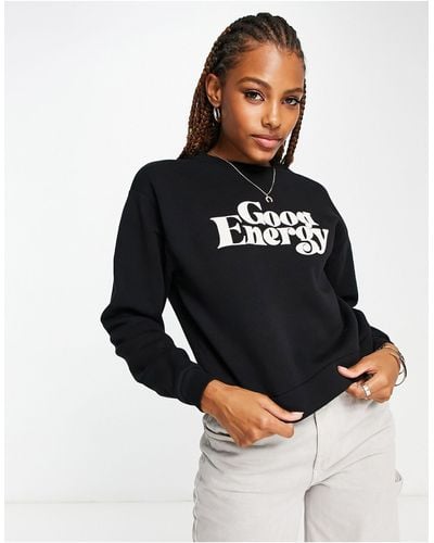 Pimkie Oversized Sweatshirt Met Slogan - Zwart