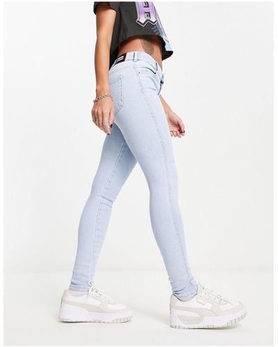 Dr. Denim Lexy - Super Skinny Jeans Met Halfhoge Taille - Wit