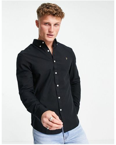 Farah Brewer Long Sleeve Shirt - Black