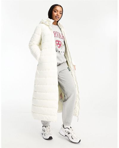 Regatta Quilted Long Jacket With Inner Pocket - White