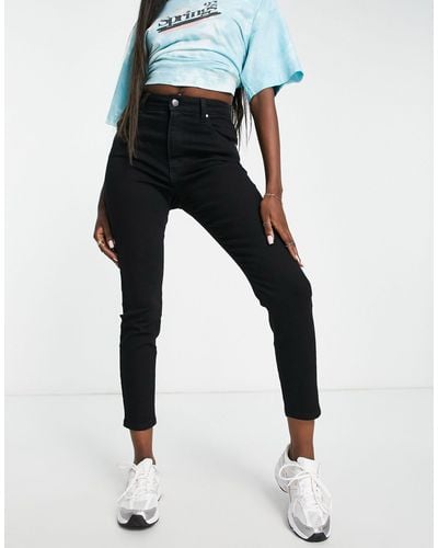 Cotton On Cropped Skinny Jeans Met Hoge Taille - Zwart