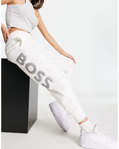 BOSS Joggers hueso con logo grande en la pierna etix - Blanco