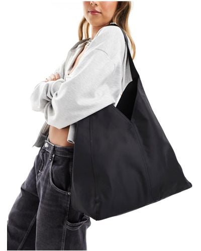 weekday Black Nylon Shoulder Bag