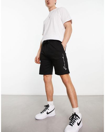 French Connection Fcuk - Jersey Short Met Geschreven Logo - Wit