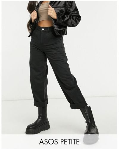 ASOS Asos Design Petite Slouchy Chino Trouser - Black
