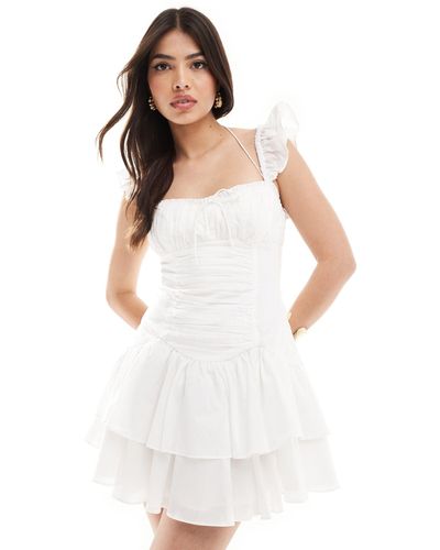 Forever New Vestito corto a corsetto - Bianco