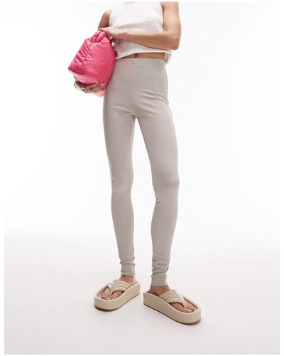 TOPSHOP Skinny Geribbelde legging - Roze