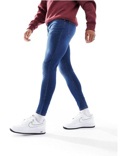 ASOS Spray On Jeans With Power Stretch - Blue