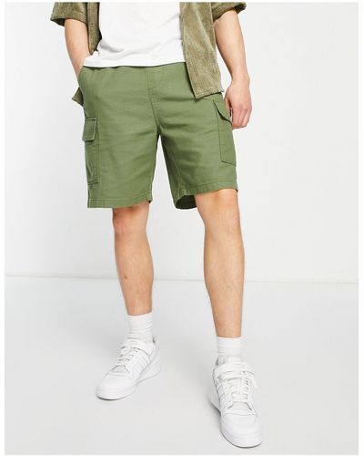 SELECTED Pantalones cortos cargo verde caqui sueltos