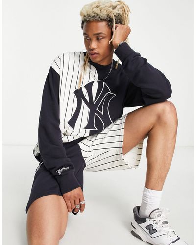 KTZ New York Yankees - Gespleten Sweatshirt Met Krijtstreep - Blauw