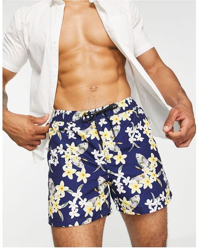 Jack & Jones Intelligence – badeshorts aus polyestermix - Blau