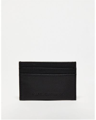 French Connection Classic Leather Bi-fold Metal Bar Wallet - White