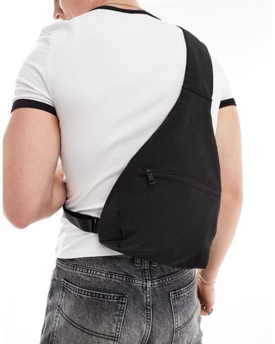 ASOS Sling Backpack With Front Pocket - Black