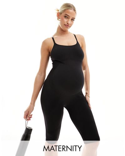 Mama.licious Mamalicious maternity - tuta aderente sportiva con pantaloncini nera - Nero