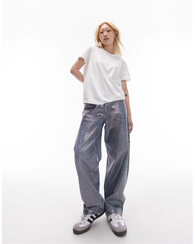 Topshop Unique – baggy-jeans - Weiß
