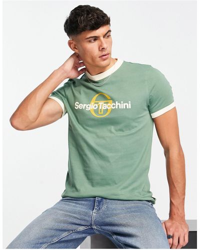 Sergio Tacchini T-shirt Met Groot Logo - Groen