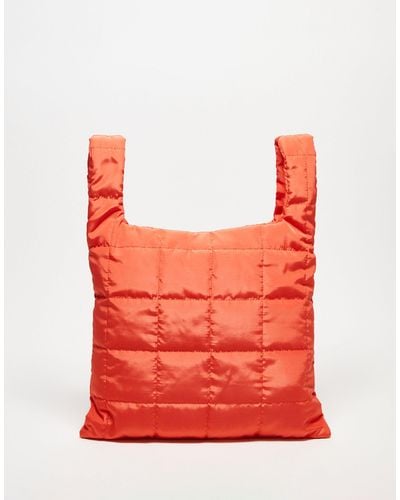 Public Desire Evander Quilted Nylon Grab Bag - Red