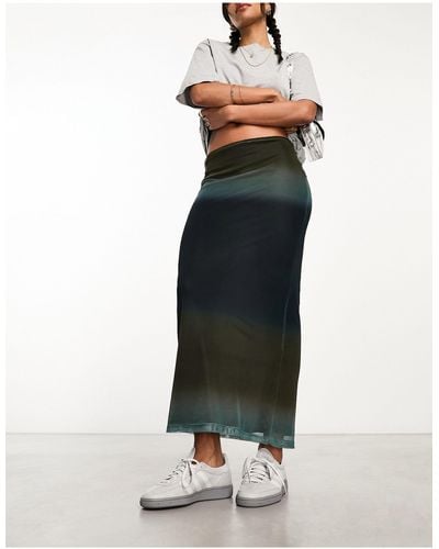 Pimkie Mesh Column Maxi Skirt - Multicolour