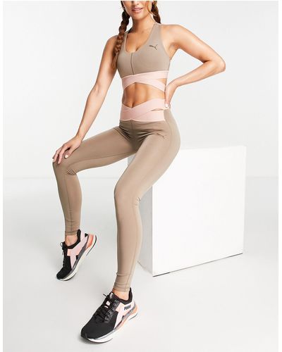 Khaki puma leggings top