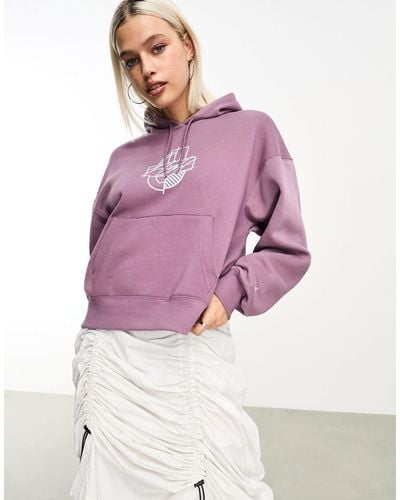 Nike Brooklyn Fleece Graphic Hoodie - Purple