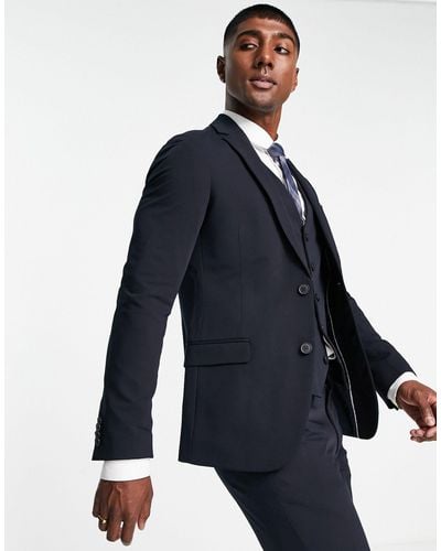 New Look Super Skinny Suit Jacket - Blue