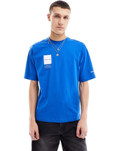 Columbia Camiseta extragrande barton springs ii exclusiva en asos - Azul