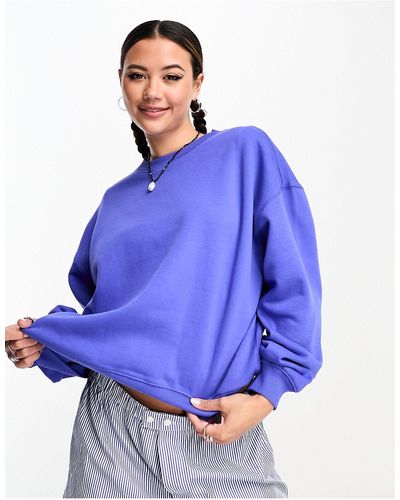 Weekday Essence - Sweatshirt Met Standaard Pasvorm - Blauw