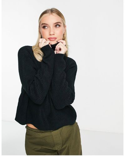 ASOS Boxy Jumper With High Neck - Blue