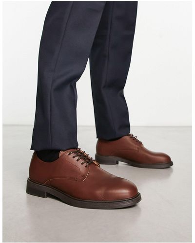SELECTED Leather Derby Shoes - Blue
