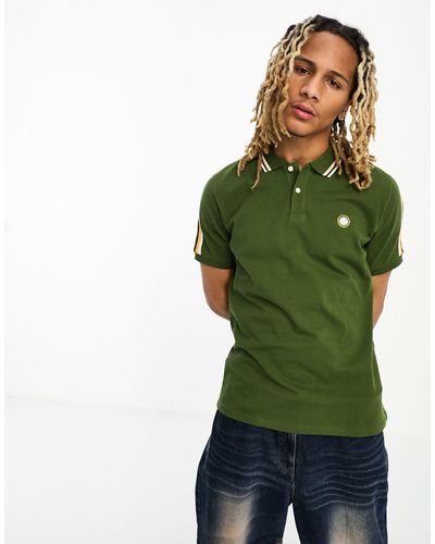 Pretty Green Hollen - Poloshirt Met Strepen Op - Groen